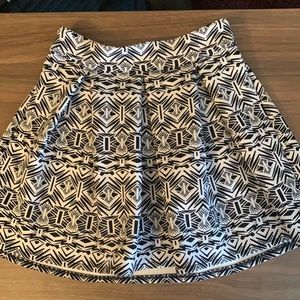 High waisted Aztec pattern skirt